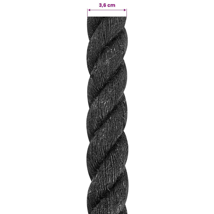 Frânghie din Jute 36 Negru 100% jute Tossa WALTI
