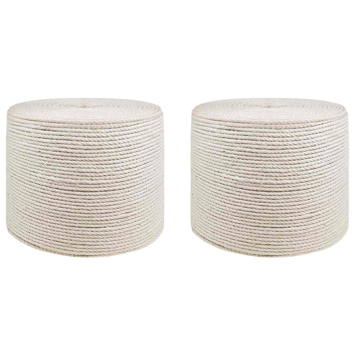 Frânghie din iută 2 pcs 2 Alb 100% jute Tossa WALTI