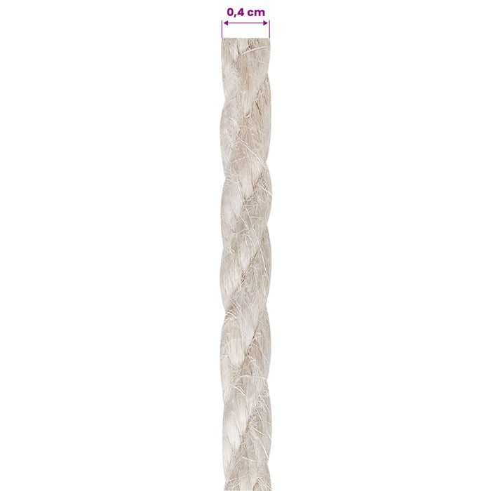 Frânghie din iută 4 Alb 100% jute Tossa WALTI