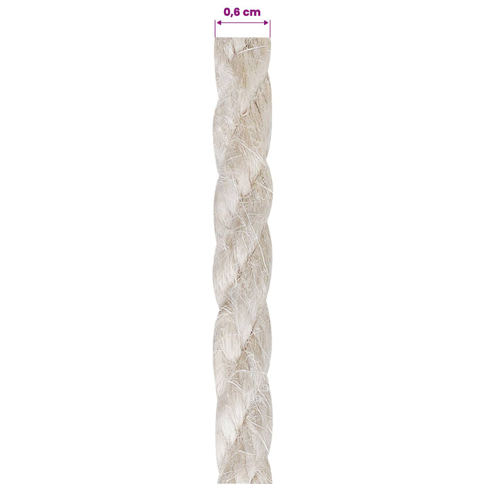 Frânghie din Jute 6 Alb 100% jute Tossa WALTI