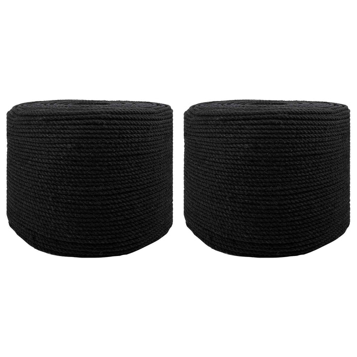 Sfoară 2 pcs Negru Bumbac WALTI