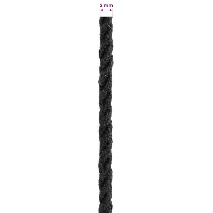 Sfoară 10 pcs Negru Bumbac WALTI