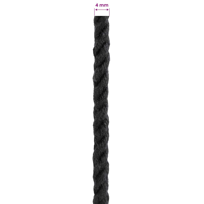 Sfoară Negru 0,4 x 0,4 x 25000 cm Bumbac WALTI