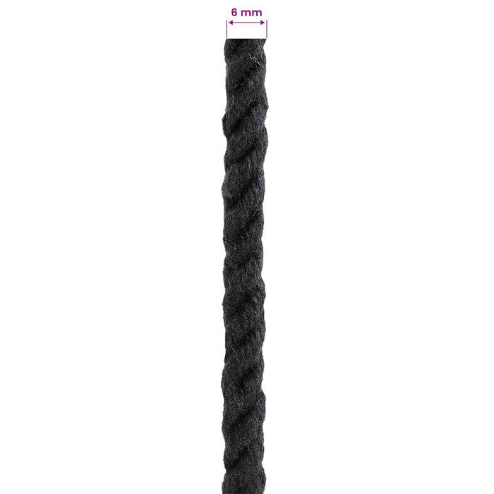 Sfoară Negru 0,6 x 0,6 x 25000 cm Bumbac WALTI