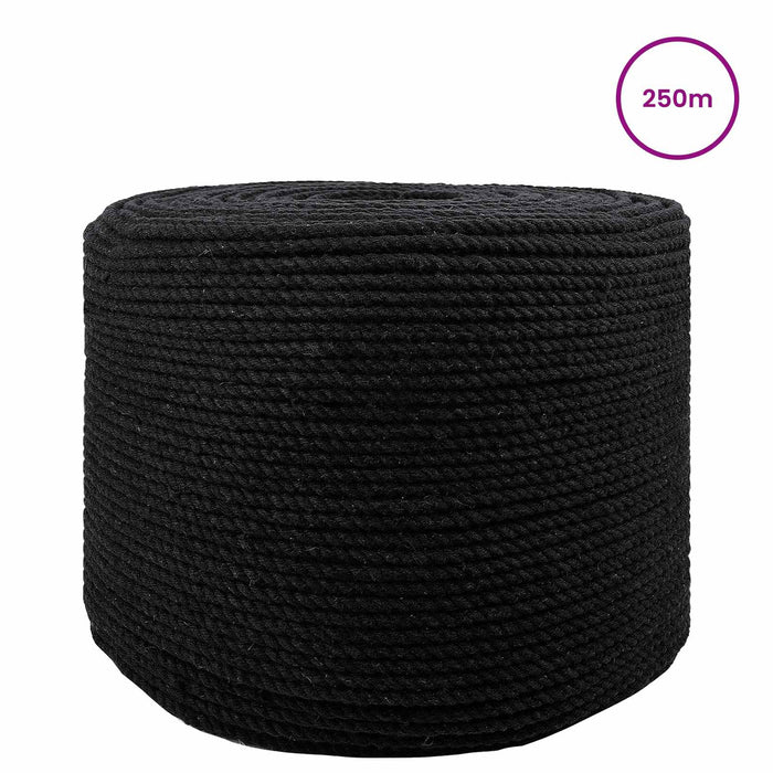 Sfoară Negru 0,8 x 0,8 x 25000 cm Bumbac WALTI