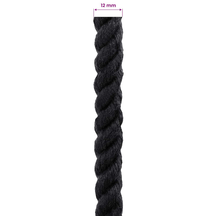 Sfoară Negru 1,2 x 1,2 x 25000 cm Bumbac WALTI