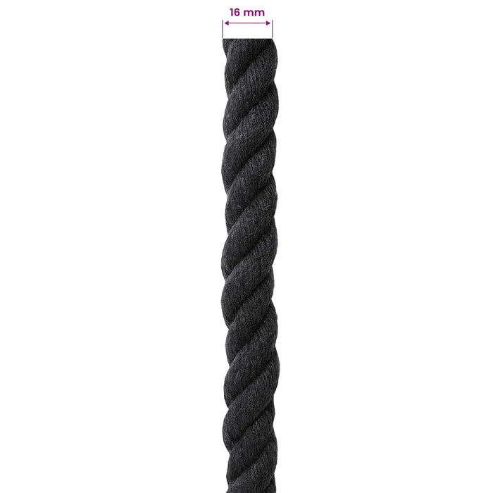 Sfoară Negru 1,6 x 1,6 x 2500 cm Bumbac WALTI