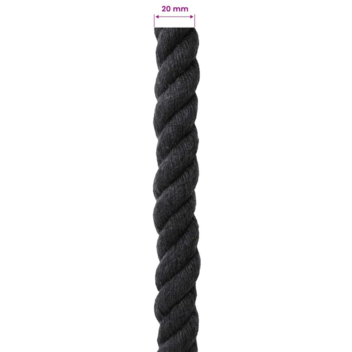 Sfoară Negru 2 x 2 x 10000 cm Bumbac - WALTI WALTI