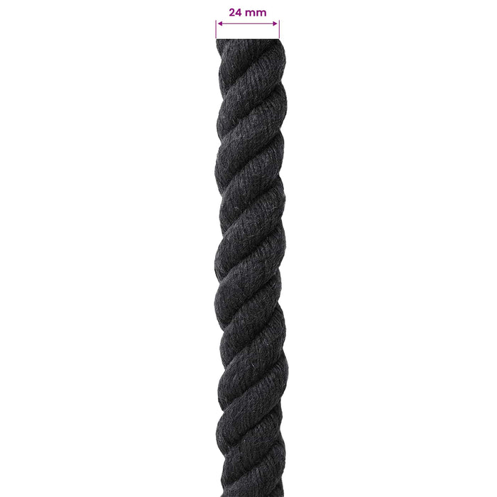 Sfoară Negru 2,4 x 2,4 x 2500 cm Bumbac WALTI