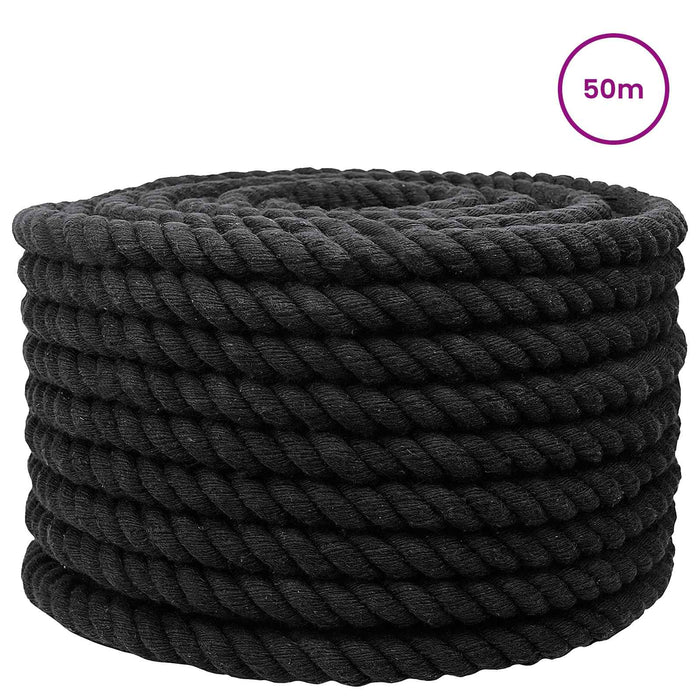 Sfoară Negru 2,4 x 2,4 x 5000 cm Bumbac WALTI