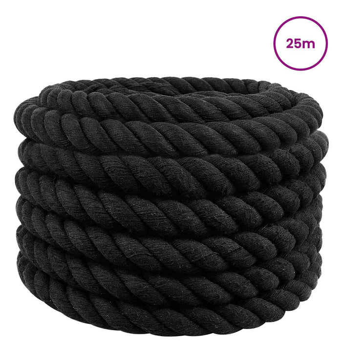 Sfoară Negru 3 x 3 x 2500 cm Bumbac WALTI
