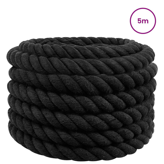 Sfoară Negru 3,6 x 3,6 x 500 cm Bumbac WALTI