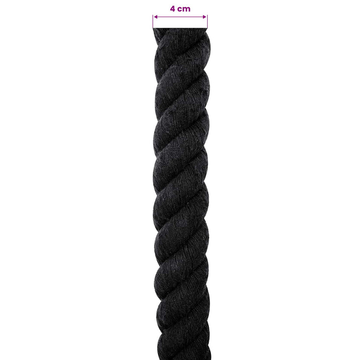 Sfoară Negru 4 x 4 x 1000 cm Bumbac WALTI