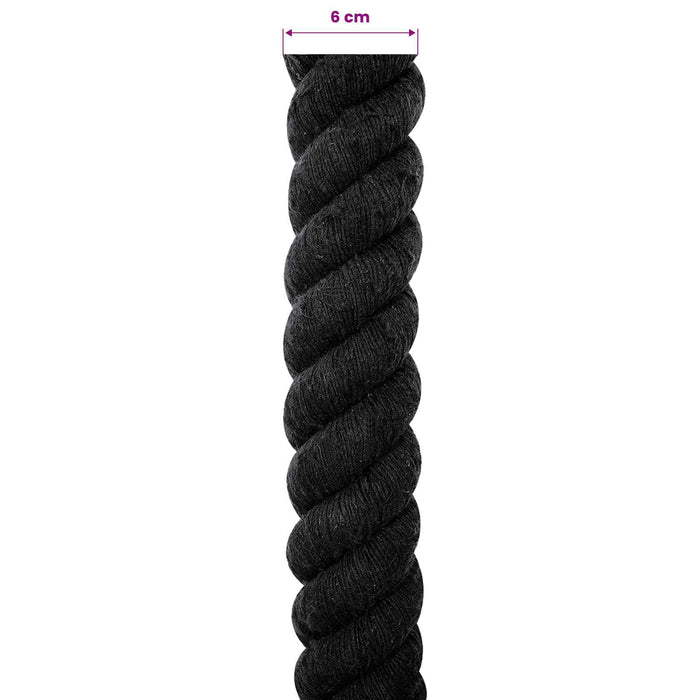 Sfoară Negru 6 x 6 x 1000 cm Bumbac WALTI