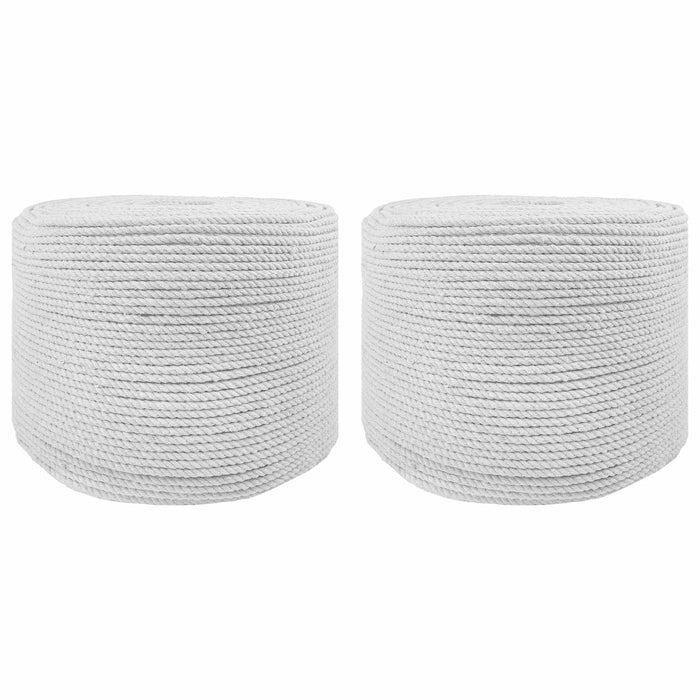 Sfoară 2 pcs Alb Bumbac WALTI