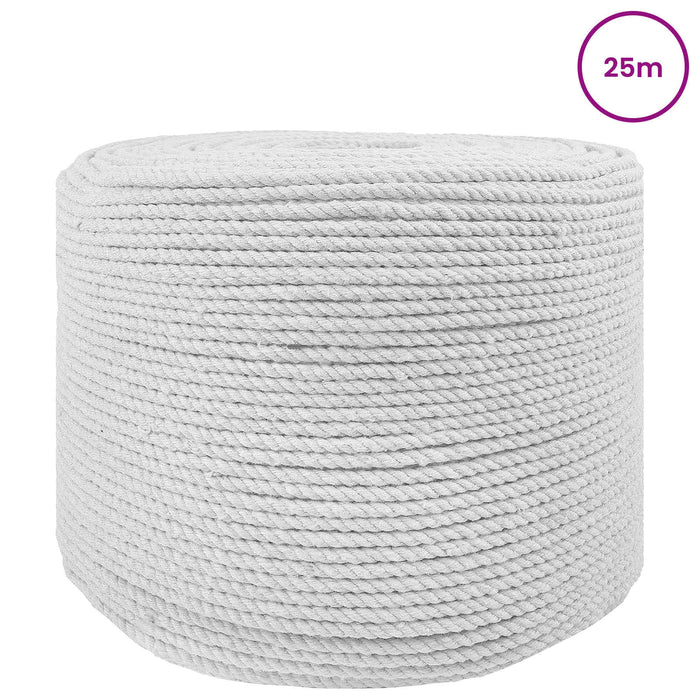 Sfoară Alb 0,8 x 0,8 x 2500 cm Bumbac WALTI