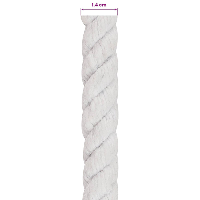 Sfoară Alb 1,4 x 1,4 x 2500 cm Bumbac WALTI
