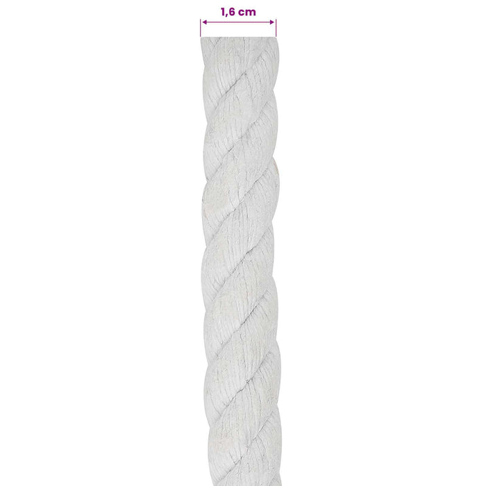 Sfoară Alb 1,6 x 1,6 x 5000 cm Bumbac WALTI