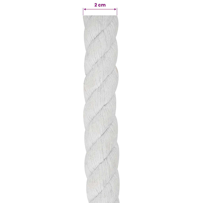 Sfoară Alb 2 x 2 x 10000 cm Bumbac WALTI