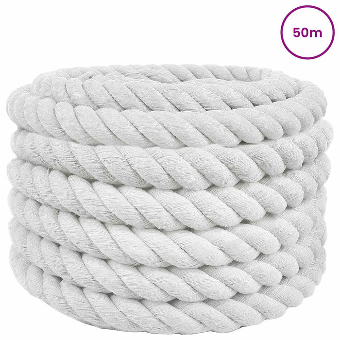 Sfoară Alb 3 x 3 x 5000 cm Bumbac WALTI
