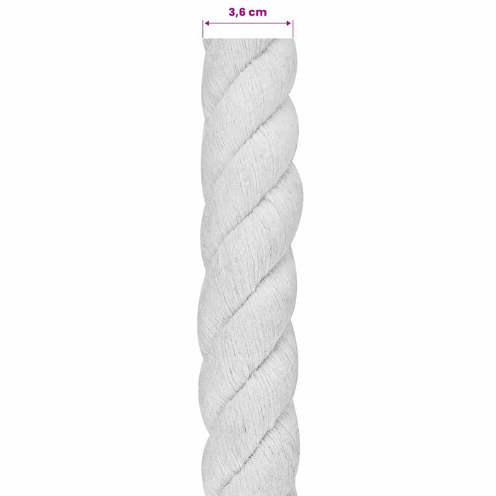 Sfoară Alb 3,6 x 3,6 x 1000 cm Bumbac WALTI
