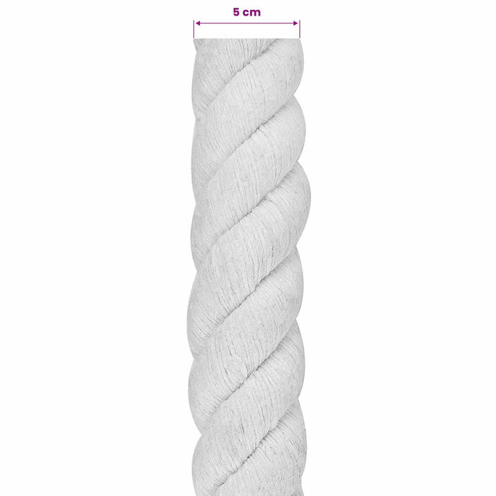 Sfoară Alb 5 x 5 x 1000 cm Bumbac WALTI