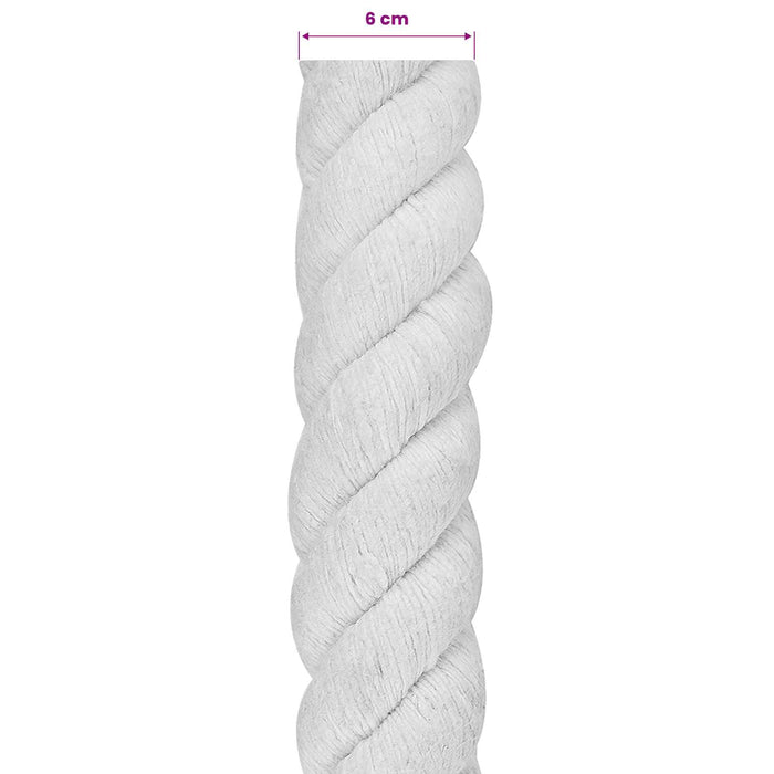 Sfoară Alb 6 x 6 x 1000 cm Bumbac WALTI