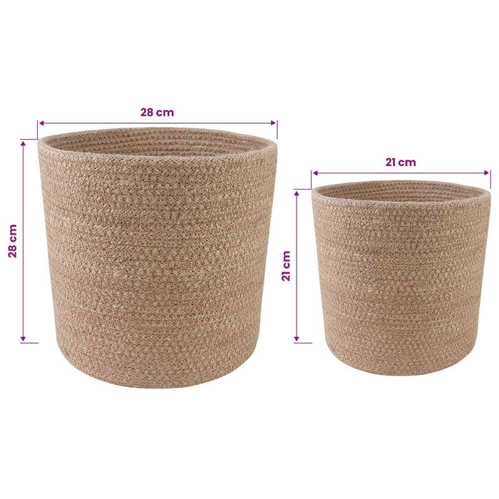Set de Ghivece pentru Plante 2 pcs natural Ø 28 x 28 cm WALTI