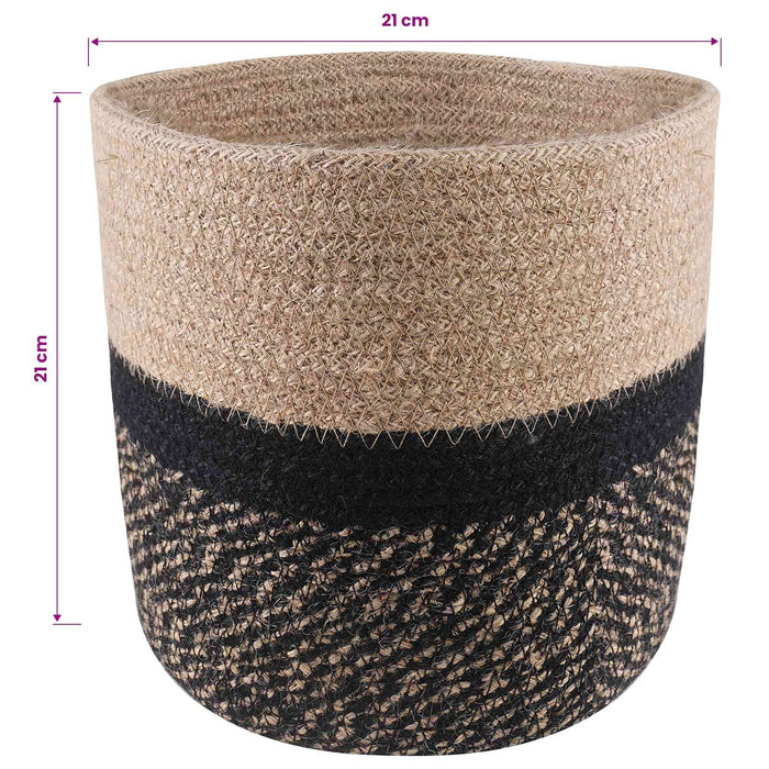 Set de Ghivece pentru Plante 2 pcs Natural și Negru WALTI