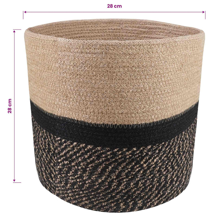 Set de Ghivece pentru Plante 2 pcs Natural și Negru WALTI