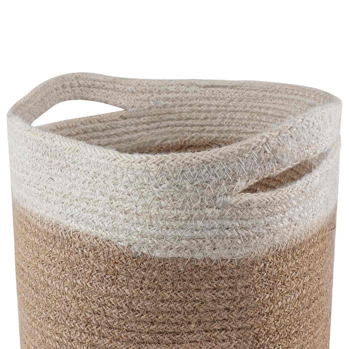 Set de Ghivece pentru Plante 2 pcs Natural și Alb Ø 21 x 21 cm WALTI