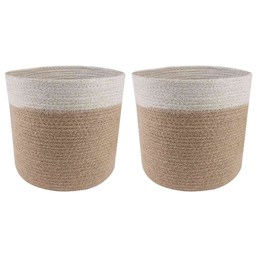 Set de Ghivece pentru Plante 2 pcs Natural și Alb Ø 21 x 21 cm - WALTI WALTI