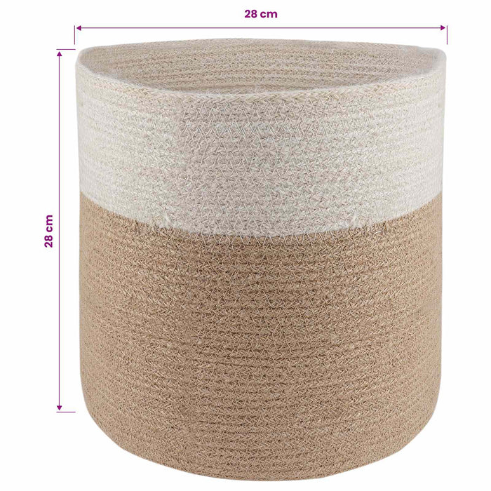 Set de Ghivece pentru Plante 2 pcs Natural și Alb Ø 28 x 28 cm WALTI