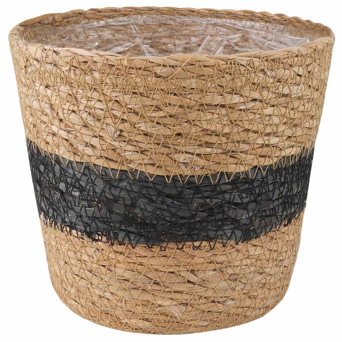 Coșuri pentru plante din iarbă de mare 3 pcs Natural și Negru WALTI