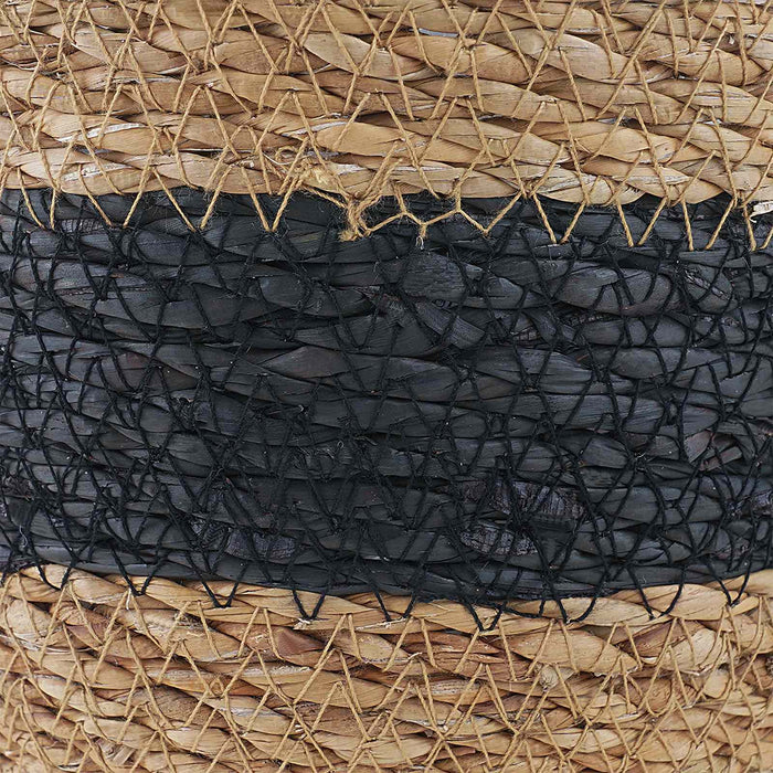 Coșuri pentru plante din iarbă de mare 3 pcs Natural și Negru WALTI