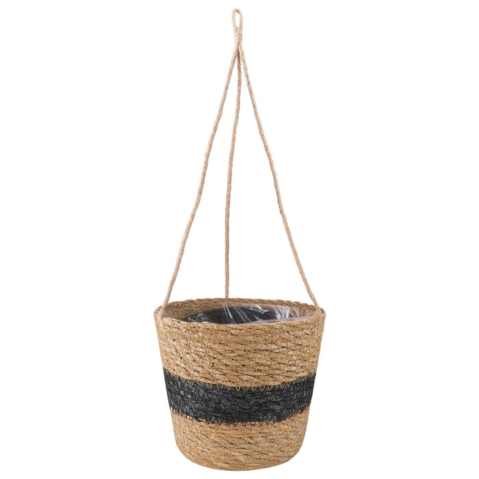 Coșuri pentru plante din iarbă de mare 3 pcs Natural și Negru WALTI