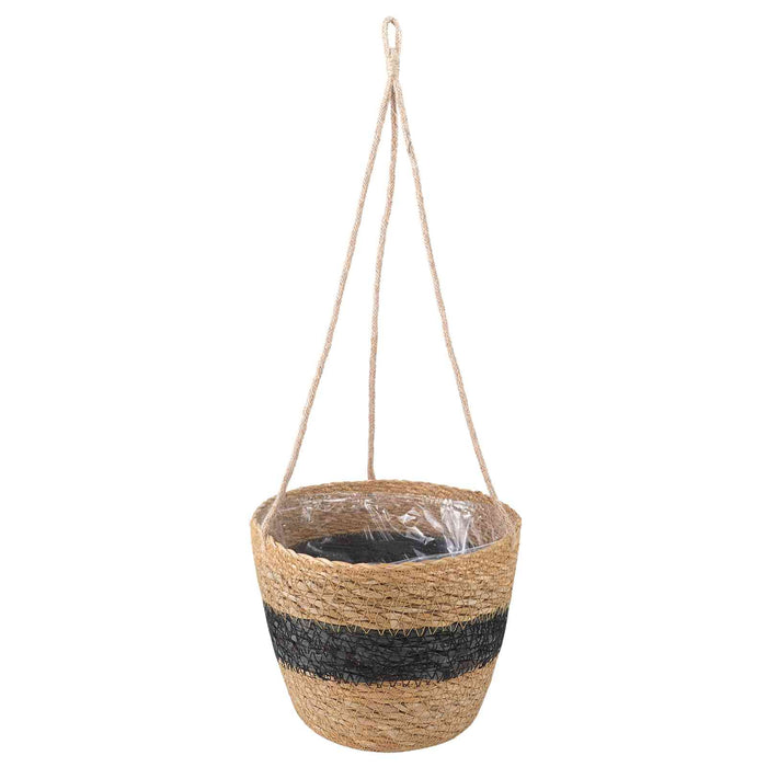 Coșuri pentru plante din iarbă de mare 3 pcs Natural și Negru WALTI