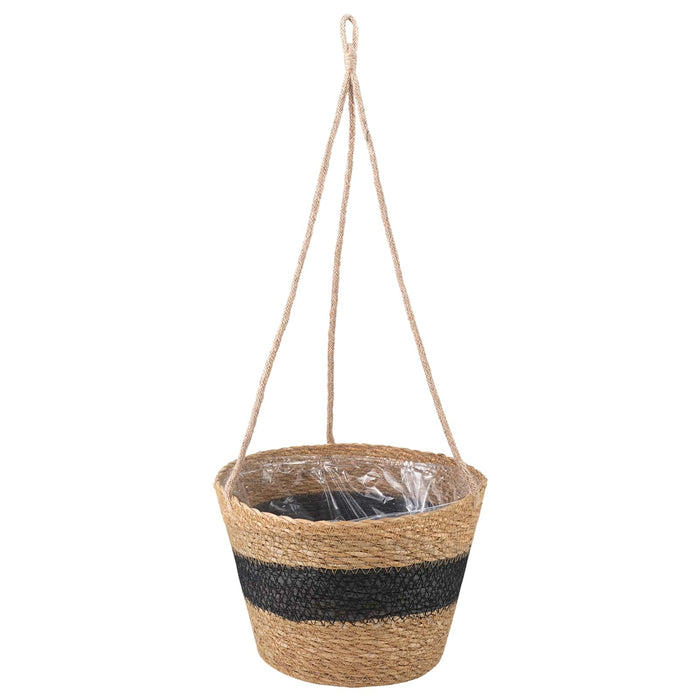 Coșuri pentru plante din iarbă de mare 3 pcs Natural și Negru WALTI