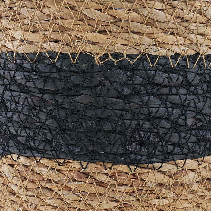Coșuri pentru plante din iarbă de mare 3 pcs Natural și Negru WALTI