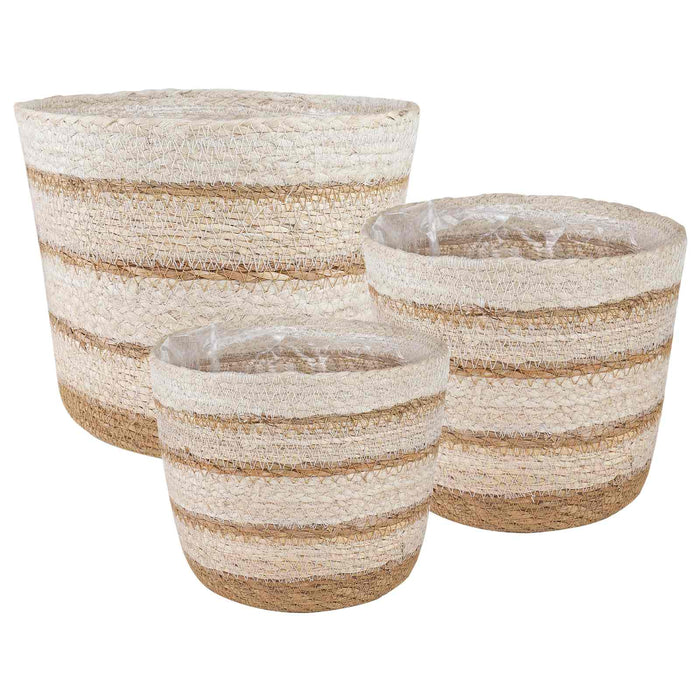 Coșuri pentru plante din iarbă de mare 3 pcs WALTI