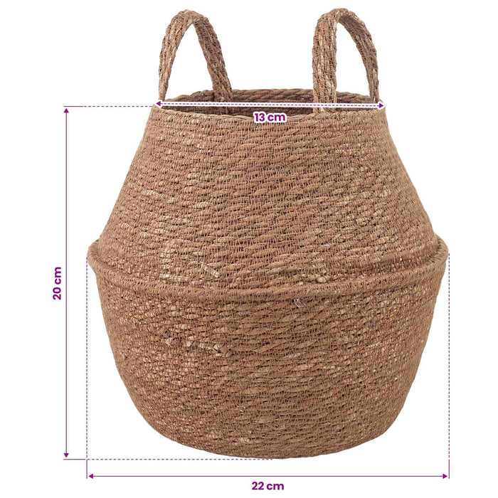 Vază pentru plante cu mânere natural Ø 22 x 20 cm WALTI