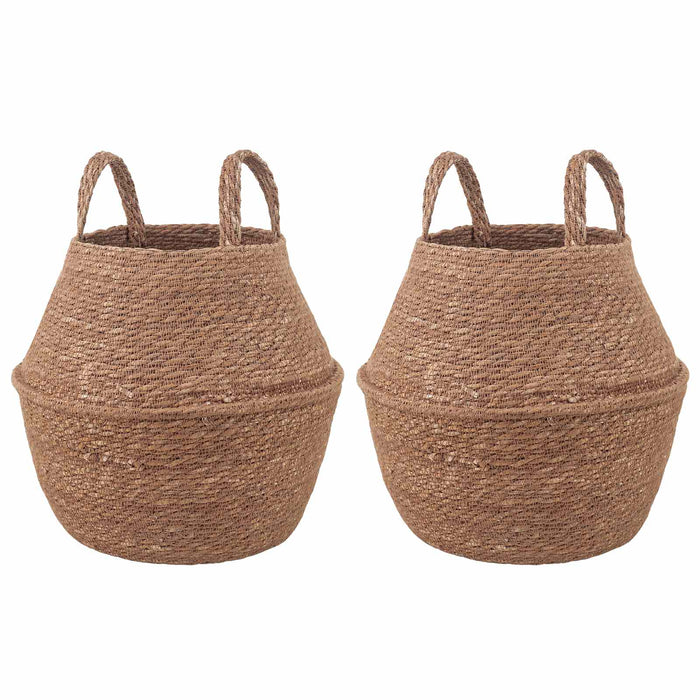 Vază pentru plante cu mânere 2 pcs natural Ø 22 x 20 cm WALTI