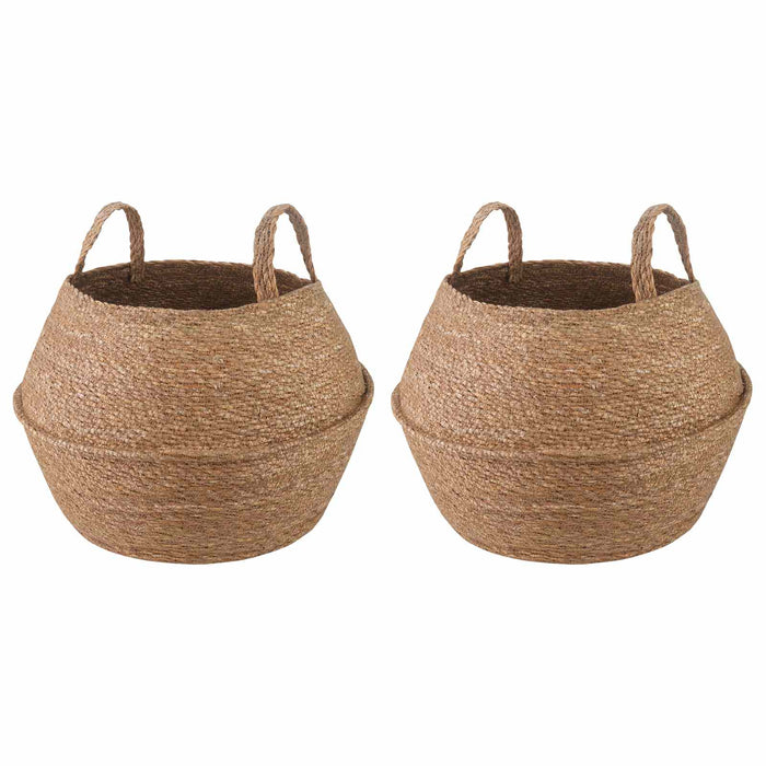 Vază pentru plante cu mânere 2 pcs natural Ø 32 x 32 cm WALTI