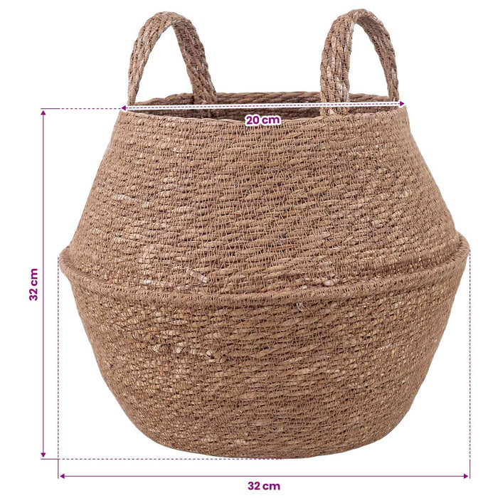 Vază pentru plante cu mânere 2 pcs natural Ø 32 x 32 cm WALTI