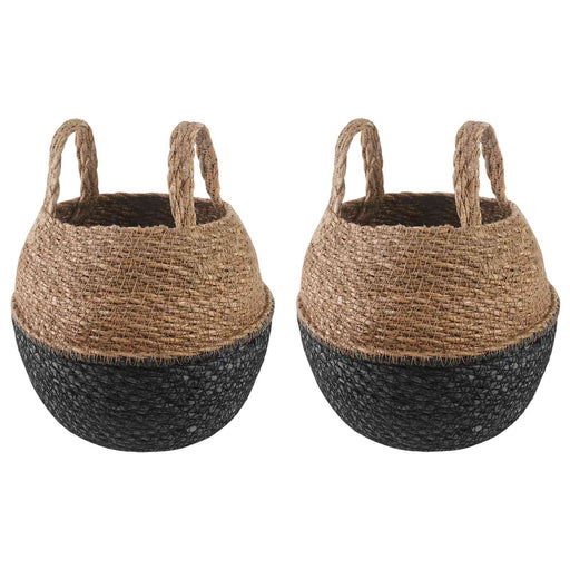 Vază pentru plante cu mânere 2 pcs Negru Ø 22 x 20 cm - WALTI WALTI