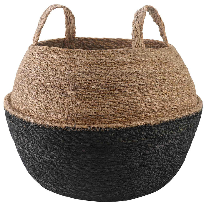 Vază pentru plante cu mânere Negru Ø 45 x 36 cm WALTI