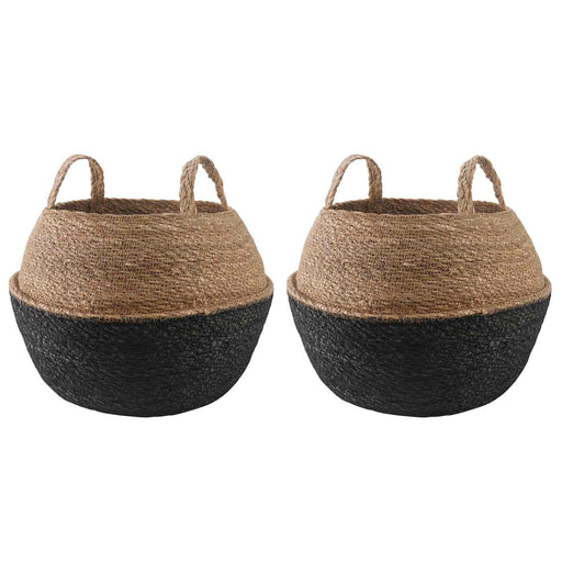 Vază pentru plante cu mânere 2 pcs Negru Ø 45 x 36 cm - WALTI WALTI