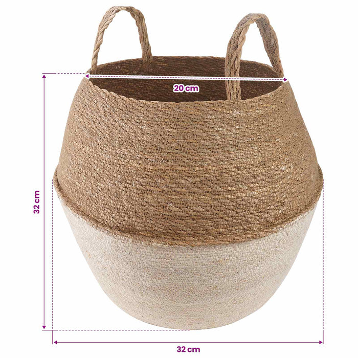 Vază pentru plante cu mânere 2 pcs Alb Ø 32 x 32 cm WALTI