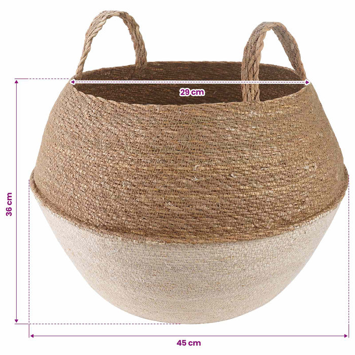 Vază pentru plante cu mânere Alb Ø 45 x 36 cm WALTI