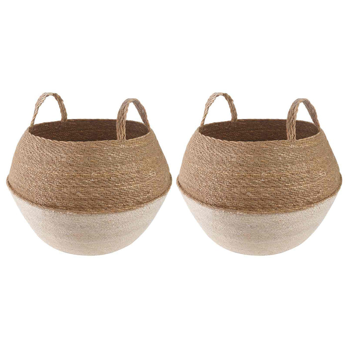 Vază pentru plante cu mânere 2 pcs Alb Ø 45 x 36 cm WALTI
